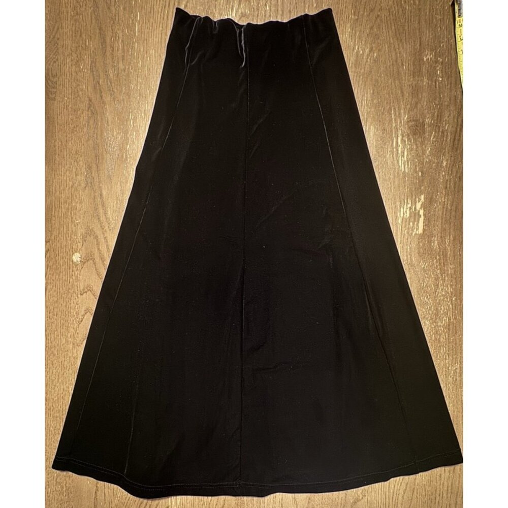 Velvet Black Maxi Skirt Size Small Dark Fairy Whimsigoth Gothic Cosplay Witchy - Picture 2 of 8